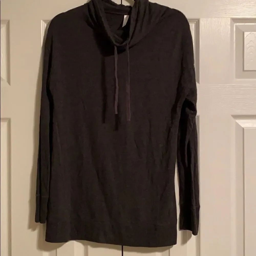 Gap Body Charcoal Grey Slouchy Neck L/S Top